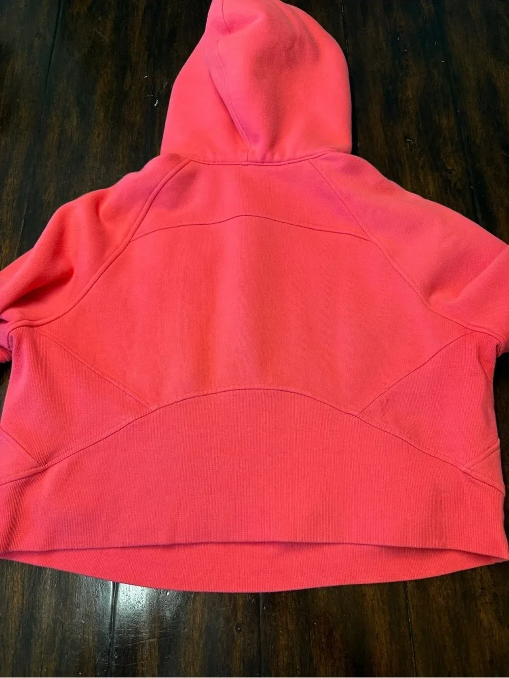 Scuba Cropped Pink Hooded Sweater - Women's Pullover M/L